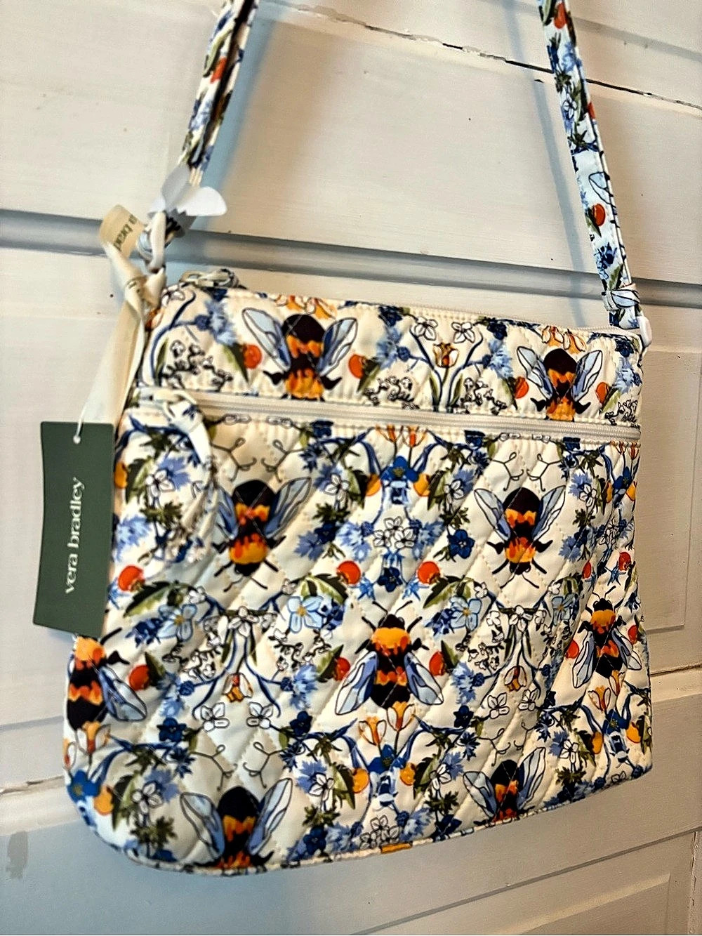 Vera Bradley Bee Garden 5333-21876, Original Zip Hipster Floral Crossbody Bag NW